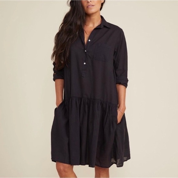 Frank & Eileen Dresses & Skirts - Grayson Frank & Eileen Black Oversized Shirt Dress 01 XS Minimalist Quiet Luxury